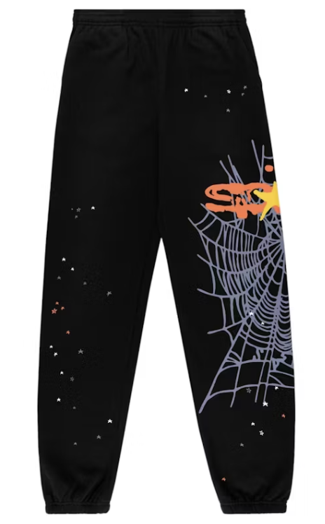 Sp5der Heavy Web Sweatpants Black