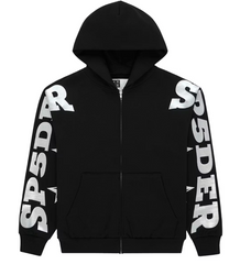 Sp5der MX555 Zip Hoodie Black