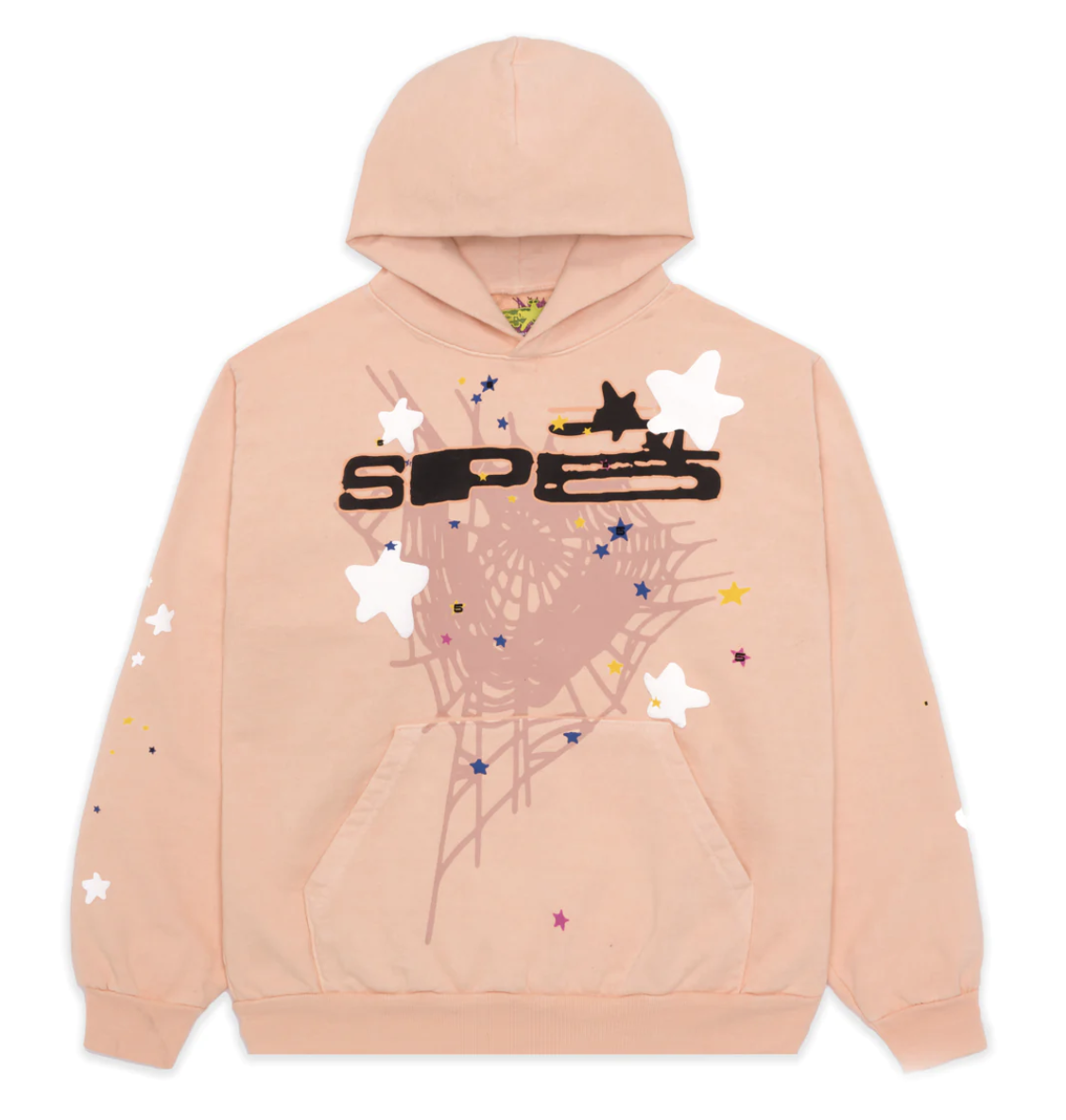 Sp5der "SP5" Hoodie Peach