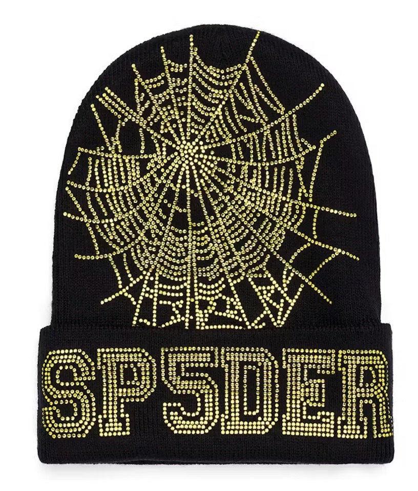 Sp5der Web Beanie Black/Yellow