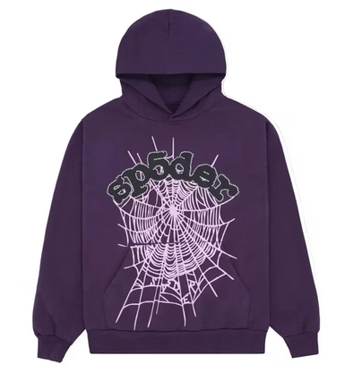Sp5der "Web" Hoodie Purple