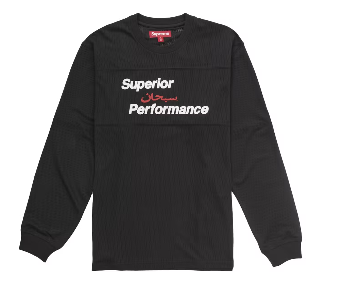 Supreme Arabic Mesh L/S Top Black