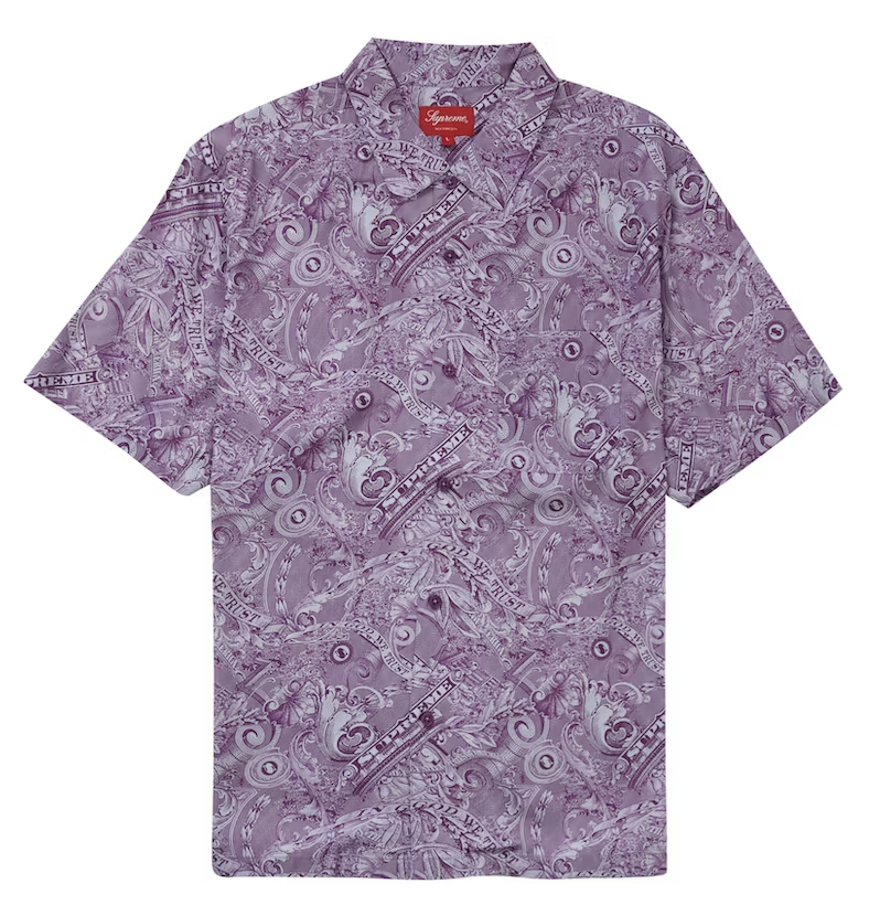 Supreme "Dollar" S/S Shirt Purple