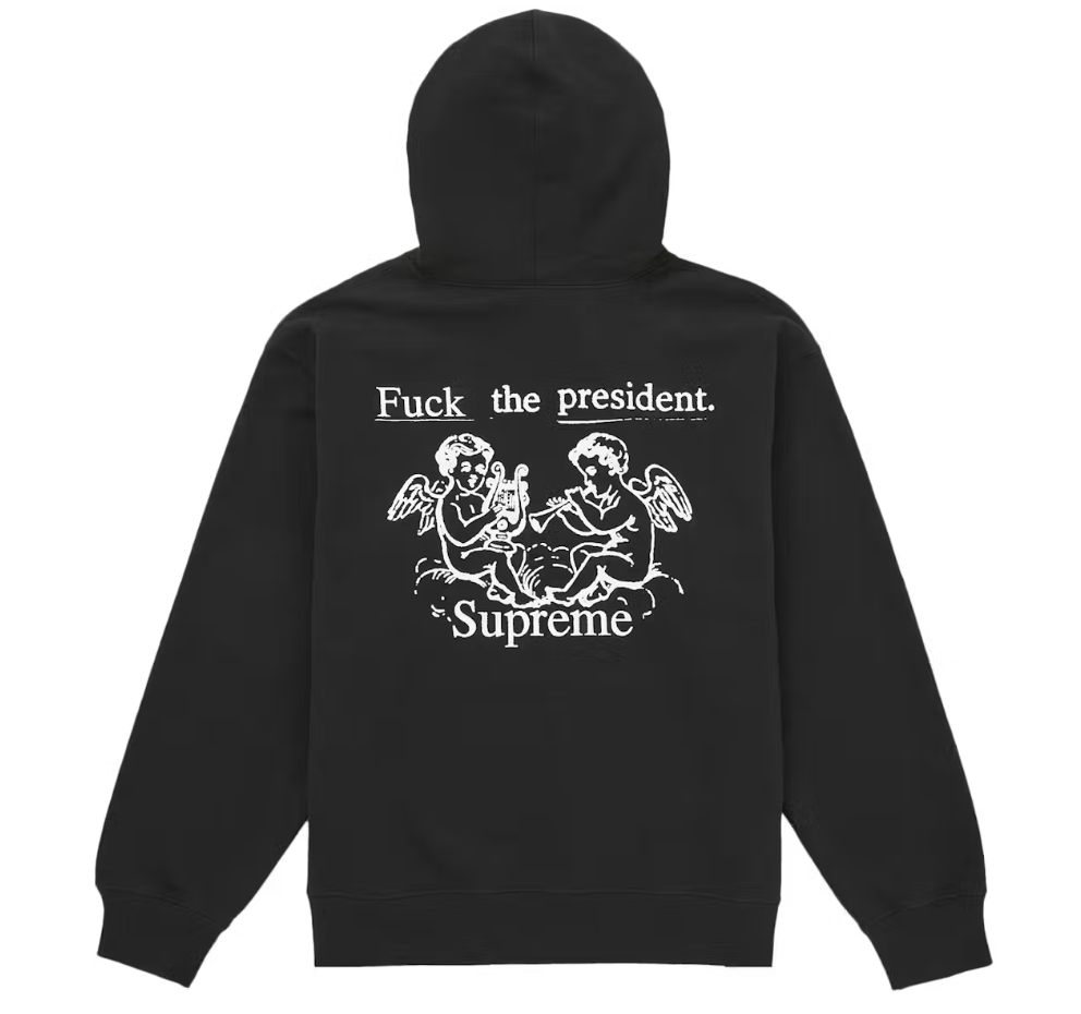 Supreme F*ck The President Hoodie Black