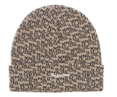 Supreme "Fuck Off" Beanie Tan
