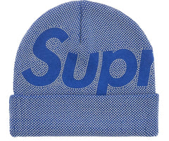 Supreme Studded Knockout Big Logo Beanie Blue