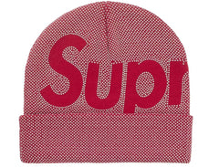 Supreme Studded Knockout Big Logo Beanie Red