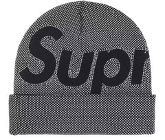 Supreme Studded Knockout Big Logo Beanie Black