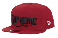 Supreme New Era Mister Cartoon Fitted Hat Scarlet