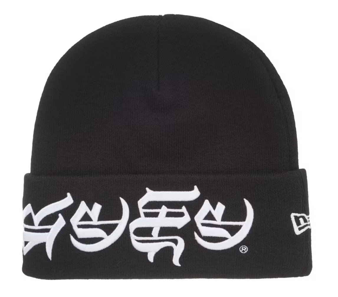 Supreme "New Era Blackletter" Beanie Black