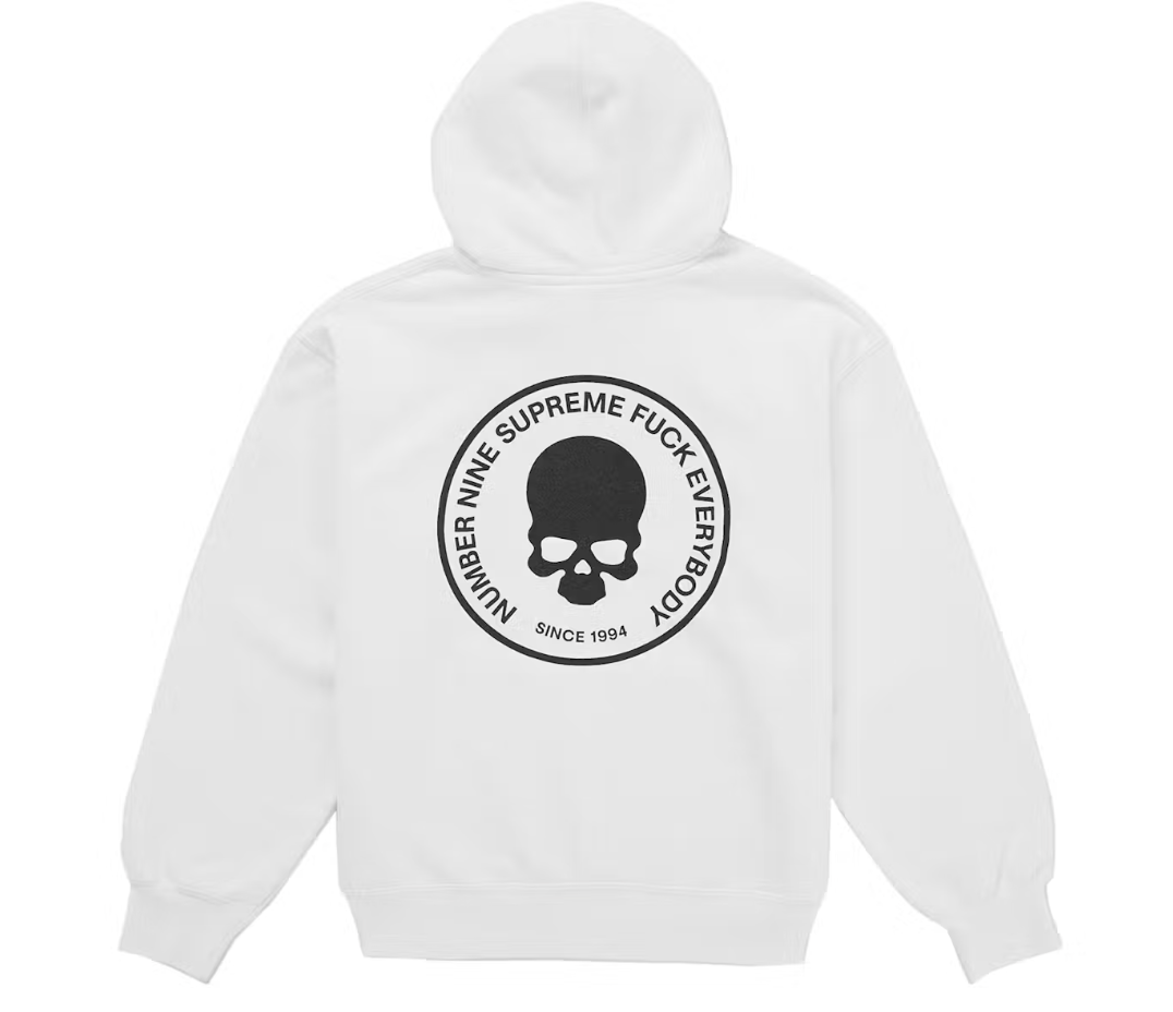 Supreme Number (N)ine Hooded Sweatshirt White