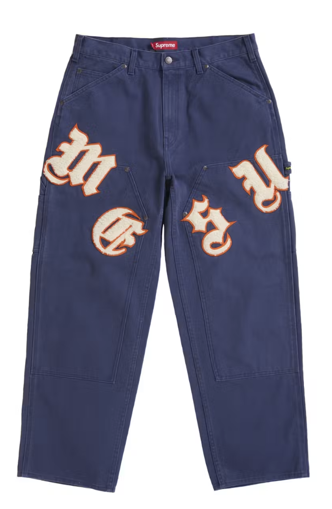 Supreme "Old English Canvas Double Knee Painter Pant" Navy