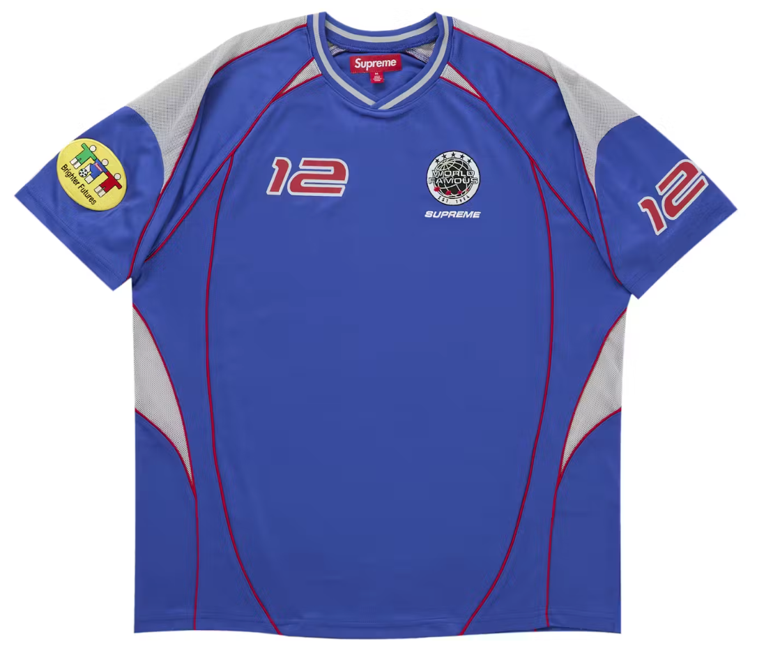 Supreme Piping Soccer Jersey Blue