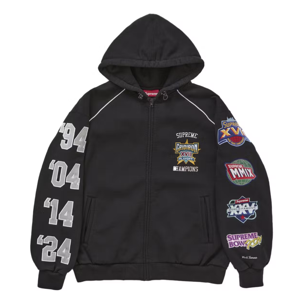 Supreme "Playoffs Zip Up" Hoodie Black