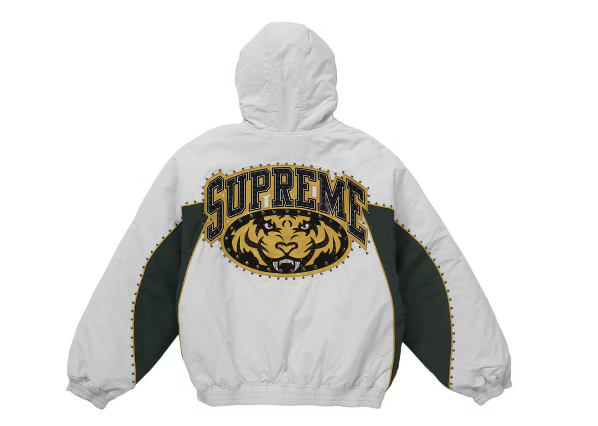 Supreme Studded Stadium Jacket White