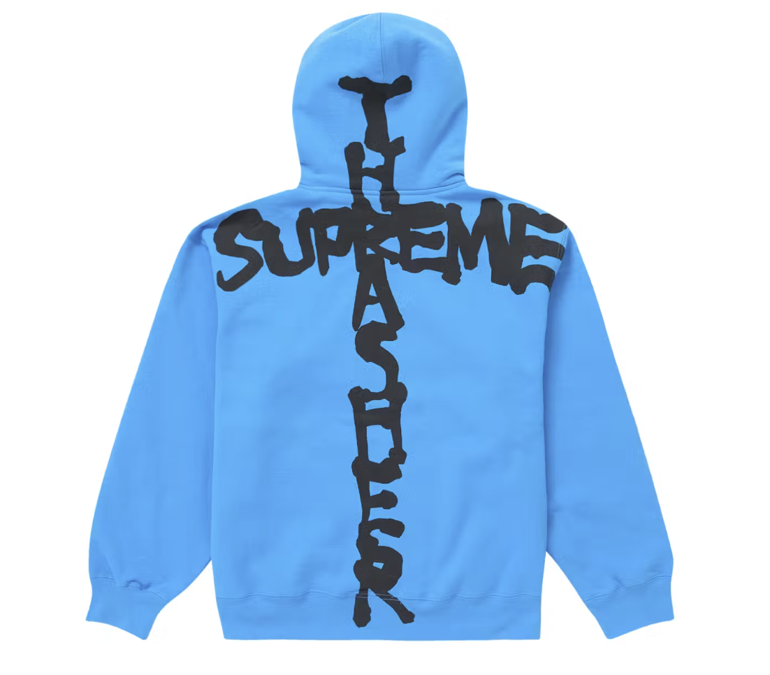 Supreme Thrasher Zip Up Hooded Sweatshirt Bright Blue