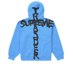 Supreme Thrasher Zip Up Hooded Sweatshirt Bright Blue