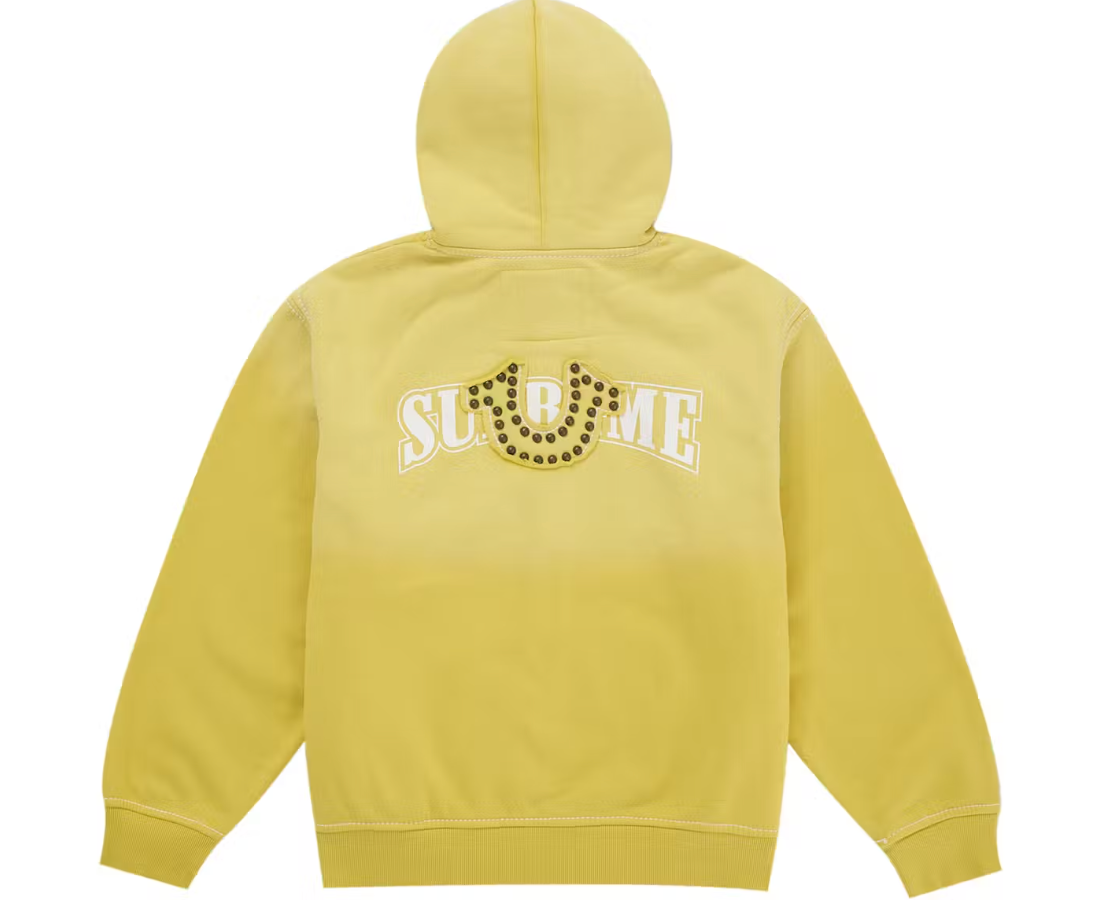 Supreme True Religion Zip Up Hoodie Yellow