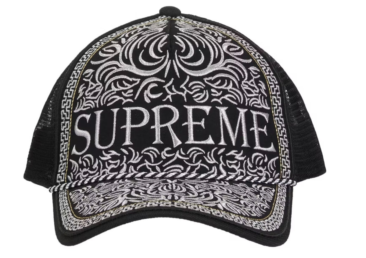 Supreme Vaquero Mesh Back 5 Panel Hat Black