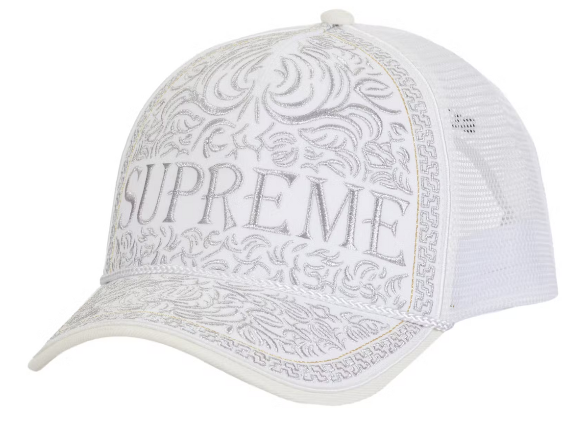 Supreme Vaquero Mesh Back 5 Panel Hat White
