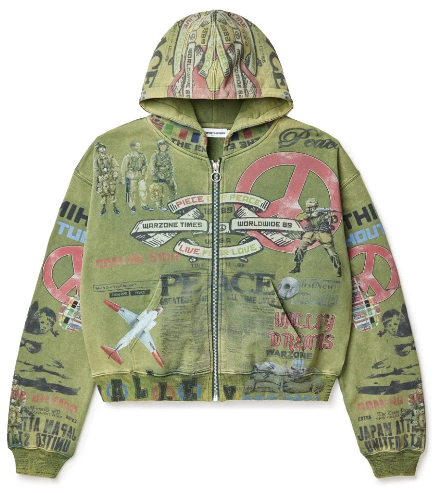 VALE Forever Peace Zip Up Hoodie