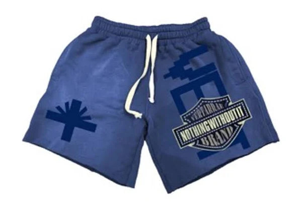 Vertabrae Blue Double Emblem Shorts