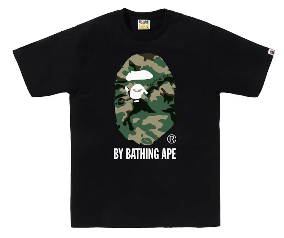 BAPE Woodland Camo By Bathing Ape Black Tee