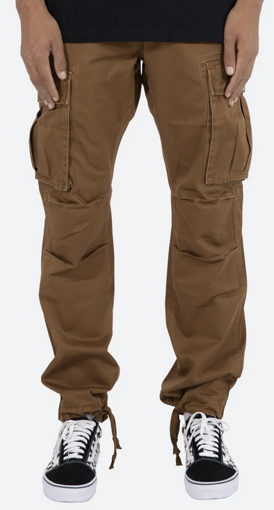 Vintage Twill Cargo Pants Brown
