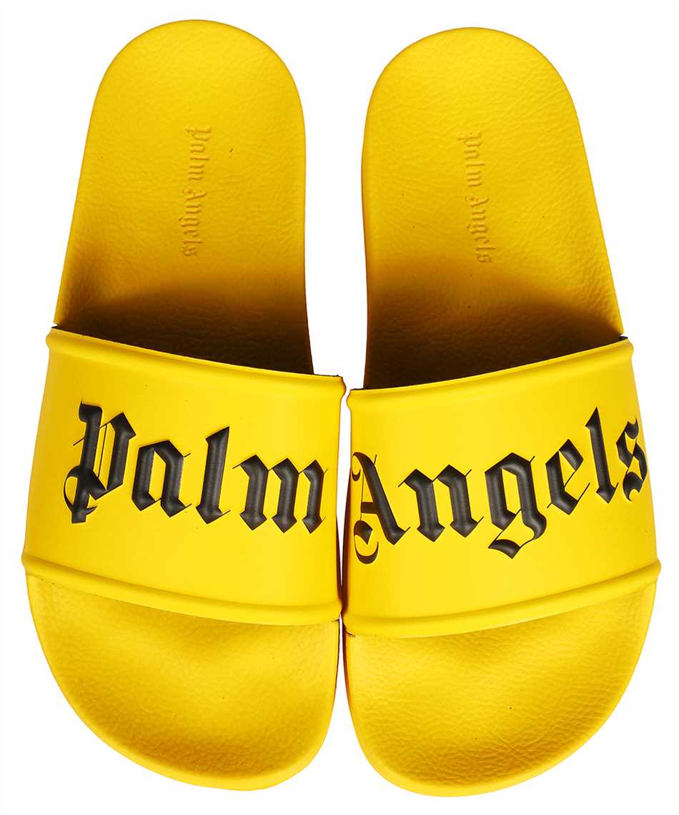 Palm Angels Pool Slides Yellow Black