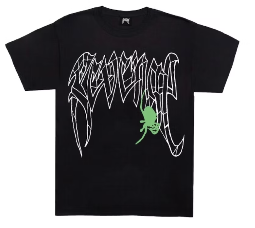 Revenge "Green Spider" Black Tee