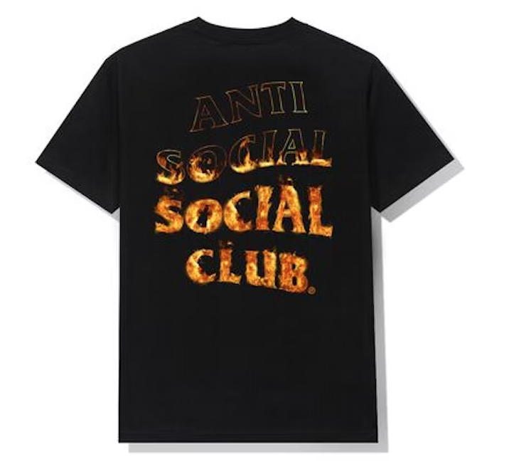 Anti Social Social Club "Fire Inside" Black Tee