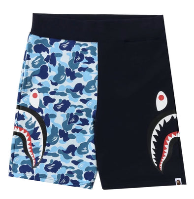 BAPE Blue ABC Camo Shark Split Sweat Shorts Pre-Owned