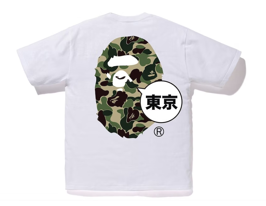 BAPE City Tokyo Big Ape Head White Tee