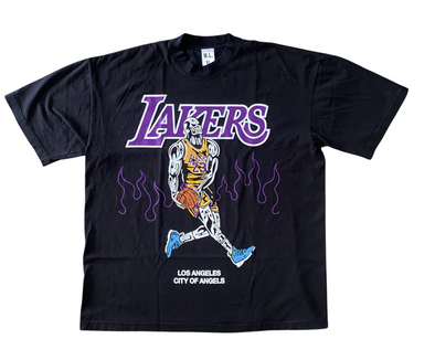 Warren Lotas Lakers LeBron James Black Tee