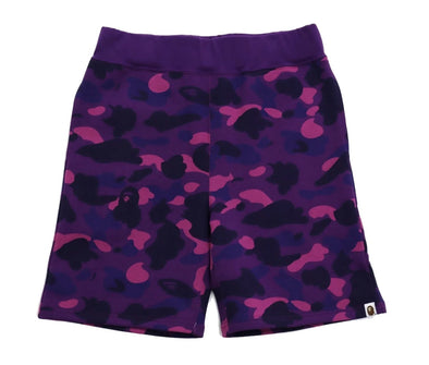 BAPE Purple Color Camo Sweat Shorts