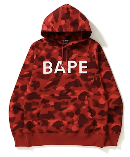 BAPE Red Color Camo Hoodie