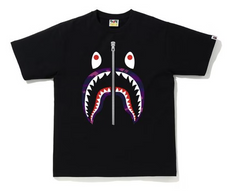 BAPE Purple Color Camo Shark Black Tee (BF)