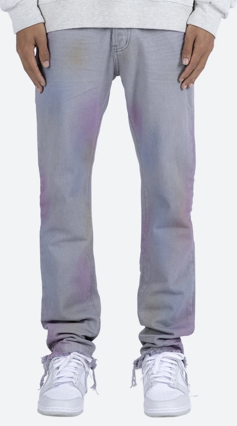 D444 Color Straight Denim Purple Jeans