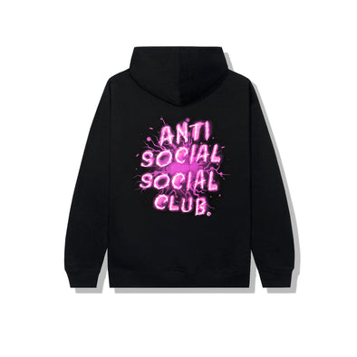 Anti Social Social Club "Splash Pink" Black Hoodie