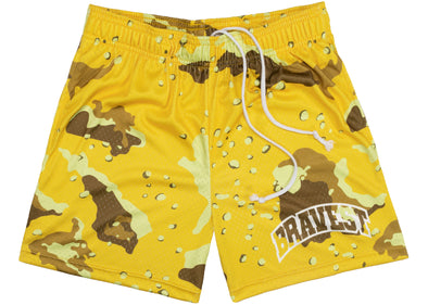 Bravest Studios Yellow Camo Shorts