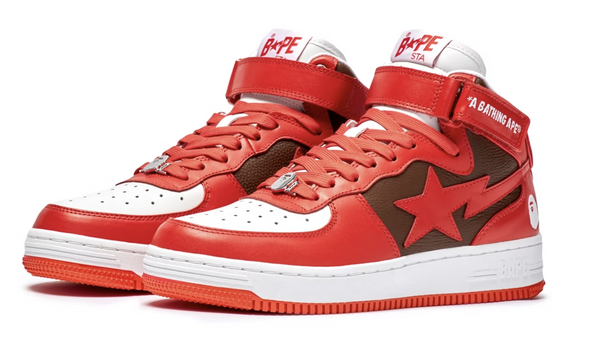 A Bathing Ape Bapesta Mid "Red"