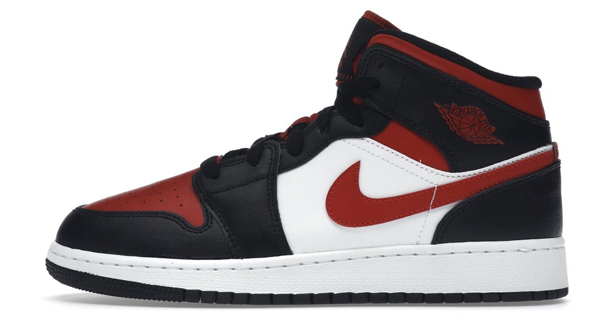 Jordan 1 Mid "Black Fire Red" GS