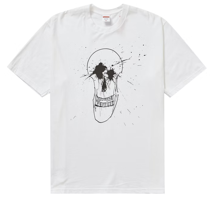 Supreme "Ralph Steadman Skull Tee" White Tee