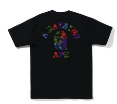 BAPE Color Camo Crazy College ATS Tee Black (FW22)