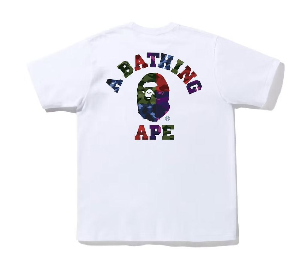 BAPE Color Camo Crazy College ATS Tee White (FW22)
