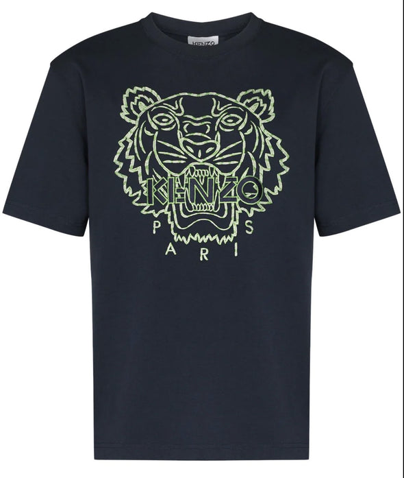 Kenzo Navy & Green Seasonal Tiger Tee