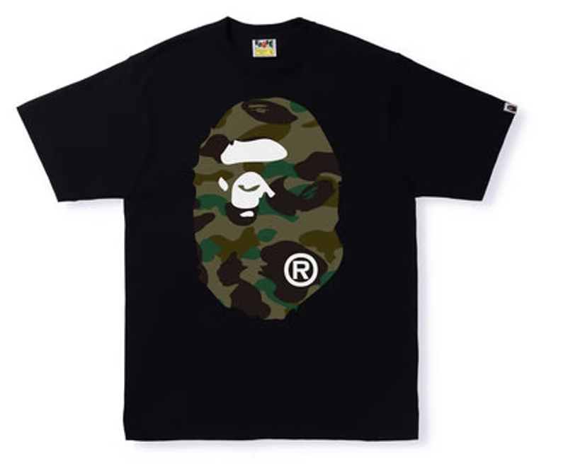 BAPE Green 1st Camo Big Ape Head Tee