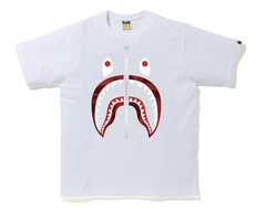 BAPE Red Color Camo Shark White Tee (BF)