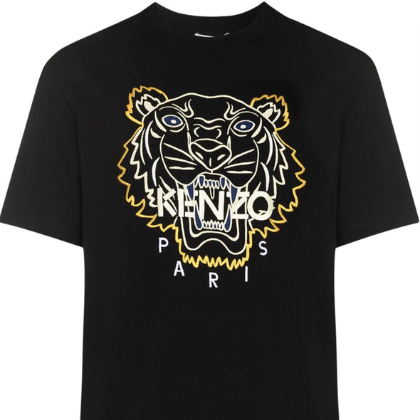 Kenzo Black The Year Of The Tiger Embroidered Tiger Tee