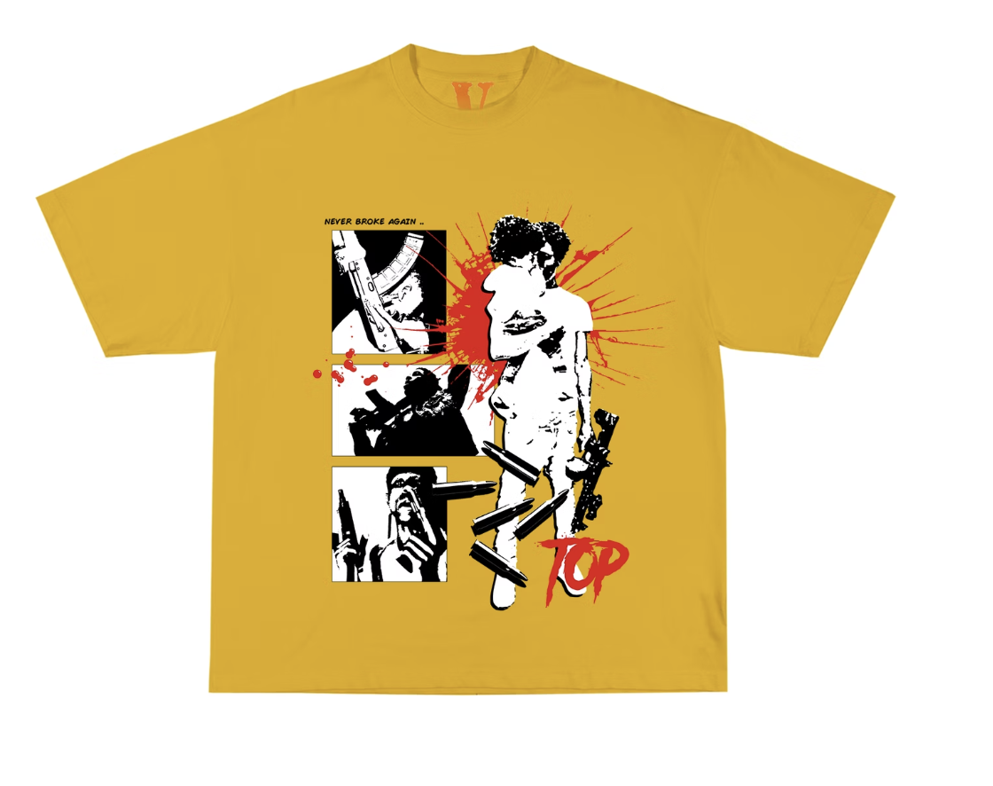 Vlone x YoungBoy NBA "House Arrest" Yellow Tee